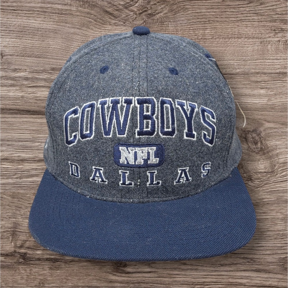 NWT VTG Drew Pearson NFL Dallas Cowboys Embroidered Wool Blend Snapback Hat 1996